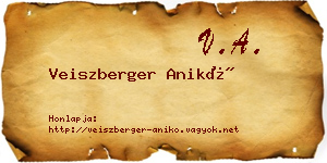 Veiszberger Anikó névjegykártya